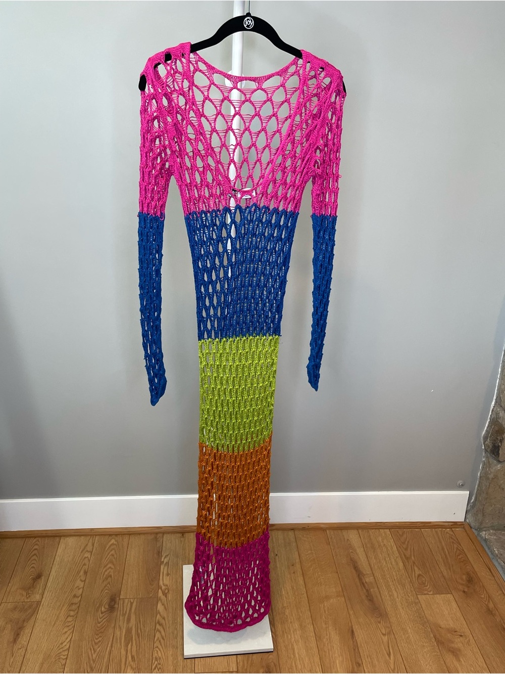 ASOS Open-Knit Maxi Swim Coverup in Hot Pink, Blue, Lime, Orange